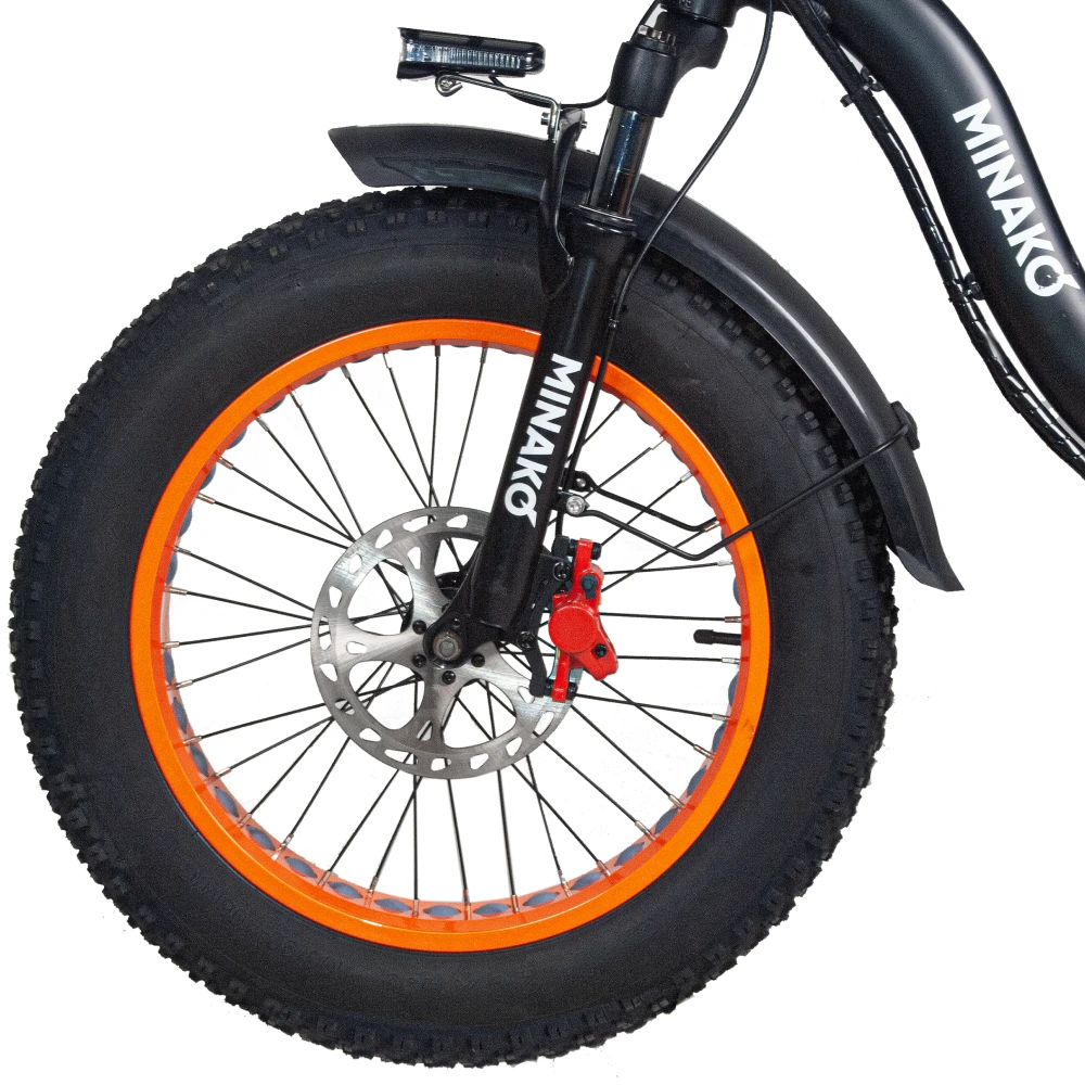 Электровелосипед Minako F11 оранжевый 4